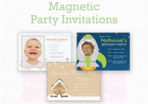 Magnet Birthday Invitations Magnetic Party Invitations by Crinklednose Com