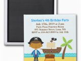 Magnet Birthday Invitations Pirate Birthday Party Invitation Magnet Zazzle
