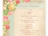 Magnetic Birthday Party Invitations Elegant Vintage Roses 80th Birthday Party Magnetic