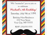 Magnetic Birthday Party Invitations Red Teal Mustache Birthday Magnetic Invitation Zazzle