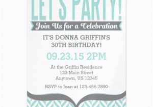 Magnetic Birthday Party Invitations Teal Gray Modern Magnetic Birthday Invitations Zazzle