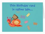 Mail A Birthday Card Online Snail Mail Late Birthday Card Zazzle