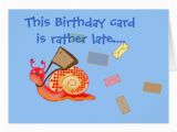 Mail A Birthday Card Online Snail Mail Late Birthday Card Zazzle