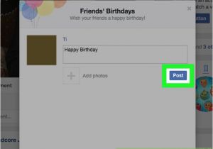 Make A Birthday Card for Facebook 3 Ways to Create A Birthday Card On Facebook Wikihow