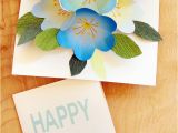 Make A Birthday Card for Free Free Printable Happy Birthday Card with Pop Up Bouquet A