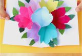 Make A Birthday Card for Free Free Printable Happy Birthday Card with Pop Up Bouquet A