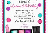 Make A Birthday Invite Make Up Birthday Party Invitations Make Up Makeover