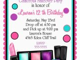 Make A Birthday Invite Make Up Birthday Party Invitations Make Up Makeover