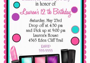 Make A Birthday Invite Make Up Birthday Party Invitations Make Up Makeover