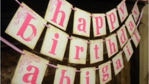 Make A Happy Birthday Banner Items Similar to Happy Birthday Banner Customized with
