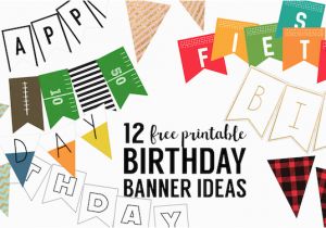 Make A Happy Birthday Banner Online Free Free Printable Birthday Banner Ideas Paper Trail Design