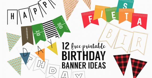 Make A Happy Birthday Banner Online Free Free Printable Birthday Banner Ideas Paper Trail Design