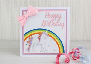 Make A Special Birthday Card How to Make A Die Cut Unicorn Birthday Card Hobbycraft Blog