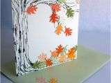 Make Birthday Cards Online with Photo Falling Leaves Greeting Card atop Serenity Hill