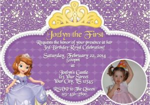 Make Your Own 1st Birthday Invitations sofia the First Birthday Invitation Print Your Own by