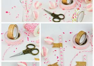 Make Your Own Birthday Decorations Bubble and Sweet All that Glitters Party Straws Diy