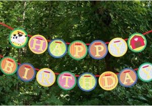 Make Your Own Happy Birthday Banner Down On the Farm Happy Birthday Banner Kit No Printing
