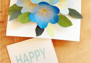 Making A Birthday Card Online Free Printable Happy Birthday Card with Pop Up Bouquet A