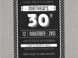 Male 30th Birthday Invitations Birthday Invites attractive Design and Present 30th