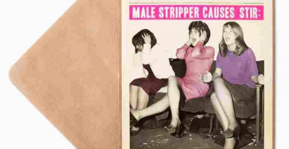 Male Stripper Birthday Card Male Stripper Birthday Card for Her