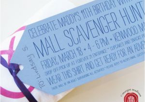 Mall Scavenger Hunt Birthday Party Invitations Mall Scavenger Hunt Printable Party Pack by Margotmadison