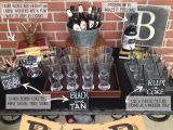 Man S 40th Birthday Ideas Masculine Bar Display 40th Birthday Party Food Displays