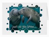 Manatee Birthday Card Manatee Love Valentine 39 S Day Greeting Cards Zazzle