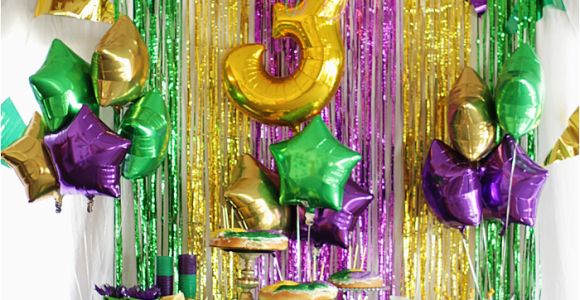 Mardi Gras Birthday Decorations A Mardi Gras Third Birthday Party Style Your Senses