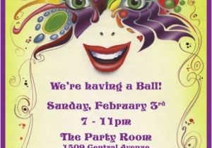 Mardi Gras Birthday Invitation Wording Mardi Gras Birthday Invitations Ideas Bagvania Free