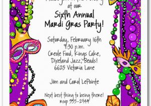 Mardi Gras Birthday Invitation Wording Mardi Gras Fun Party Invitation Mardi Gras Invitations