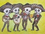 Mariachi Birthday Card Quot Mariachi Calacas Greeting Card Quot Greeting Cards