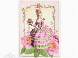 Marie Antoinette Birthday Card Marie Antoinette Card Pink Roses Birthday Card High Tea