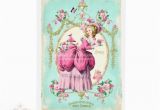 Marie Antoinette Birthday Card Marie Antoinette Greeting Card Pink Macarons French Vintage