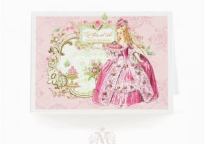 Marie Antoinette Birthday Card Marie Antoinette Let them Eat Cake Card Pink by Mulberrymuse