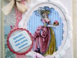 Marie Antoinette Birthday Card Vintage Shabby Marie Antoinette Style Greeting Card