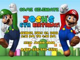 Mario and Luigi Birthday Invitations Free Printable Super Mario Brothers Birthday Invitations