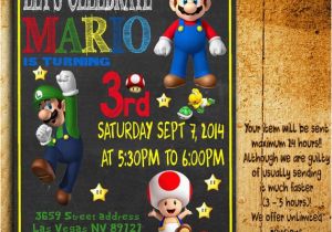 Mario and Luigi Birthday Invitations Invitations Super Mario Invitation Mario by Fiestaprintable
