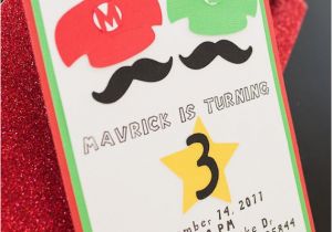 Mario and Luigi Birthday Invitations Mario and Luigi Birthday Invitation Nintendo by