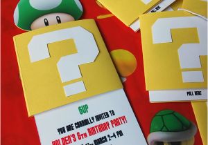 Mario Birthday Invites Diy Super Mario Birthday Party Invitation A Step by Step