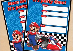 Mario Birthday Invites Free Printable Mario Kart Birthday Invitation Set