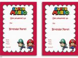 Mario Birthday Invites Free Printable Super Mario Bros Invitation Template Free