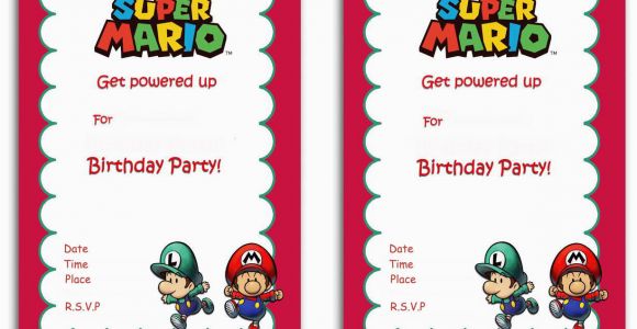 Mario Birthday Invites Free Printable Super Mario Bros Invitation Template Free