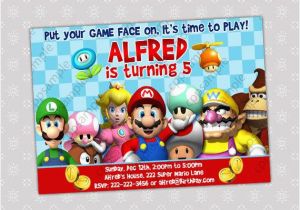 Mario Birthday Invites Items Similar to Super Mario Bros Birthday Party