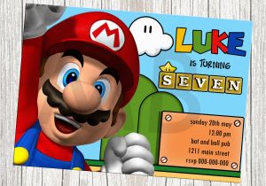 Mario Birthday Invites Super Mario Birthday Invitations Bagvania Free Printable