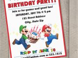 Mario Birthday Invites Super Mario Bros Diy Printable Birthday Invitation by Carta