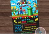 Mario Birthday Invites Super Mario Party Invitation Super Mario Birthday Invitation