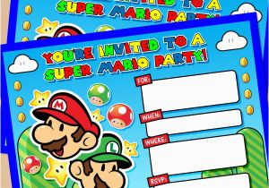 Mario Birthday Party Invitations Free Free Printable Super Mario Bros Birthday Party Invitation