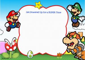 Mario Birthday Party Invitations Free Free Printable Super Mario Bros Invitation Template Free