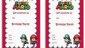 Mario Birthday Party Invitations Free Free Printable Super Mario Bros Invitation Template Free