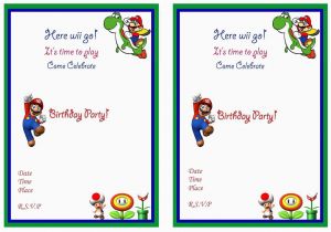 Mario Birthday Party Invitations Free Super Mario Birthday Invitations Birthday Printable